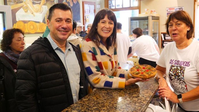 La portavoz nacional del BNG, Ana Pontón, en la Feira das San Lucas de Mondoñedo (Lugo)