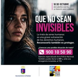 Cartel de campaña por el Día Europeo contra la Trata de Seres Humanos