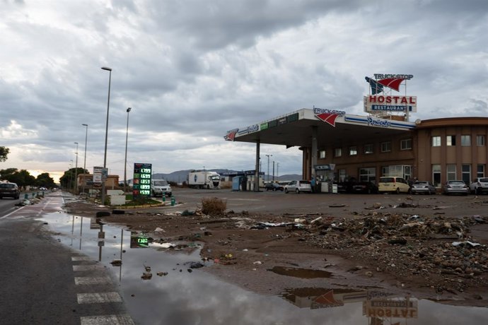 Imagen de los destrozos provocados por el paso de la lluvia en Almería.