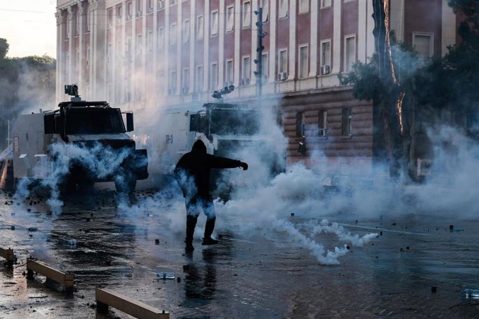 Disturbios en Tirana (Albania)