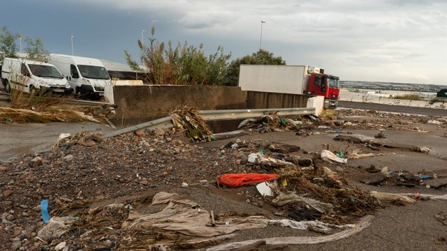 Imagen de las incidencias por las intensas lluvias en El Ejido (Almería), por las que el Ayuntamiento ha tenido que activar el Plan de Emergencias Municipal. A 17 de octubre de 2026 en El Ejido (Almería, Andalucía, España).