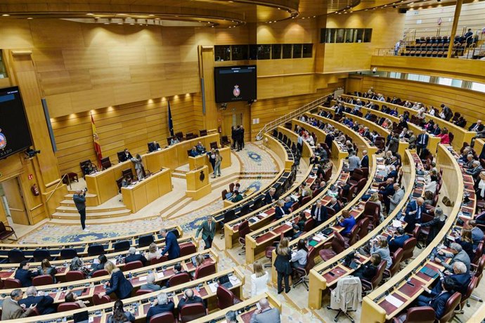 Archivo - Senadores durante una sesión plenaria, en el Senado, a 22 de octubre de 2025, en Madrid (España). 