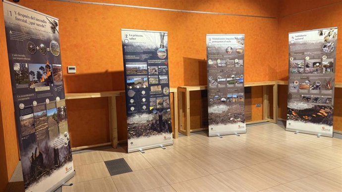 Una exposición visita municipios de Ávila para mostrar el proceso de recuperación de los montes afectados por incendios.