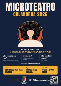 Nueva cita con el microteatro el próximo 24 de octubre en el Centro cultural 'Deán Palacios'
