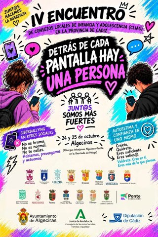 Imagen del cartel del IV Encuentro Provincial de Consejos Locales de Infancia y Adolescencia en Algeciras (Cádiz).