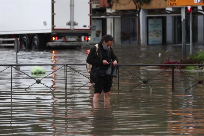 Archivo - Imagen de las lluvias en el Campo de Gibraltar que han dejado inundaciones en Algeciras (Cádiz).