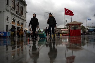 Pluges a Istanbul, en una imatge d'arxiu