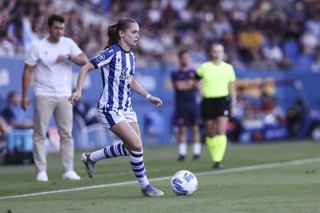 Archivo - Cecilia Marcos Nabal of Real Sociedad in action during the Spanish Women league, Liga F, football match played between FC Barcelona and Real Sociedad at Johan Cruyff Stadium on May 27, 2026 in Sant Joan Despi, Barcelona.