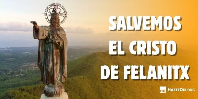 Cartel de la campaña 'Salvemos el Cristo' de Hazte Oír.