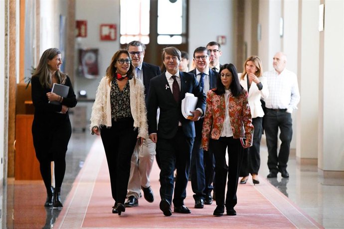 El conselleiro de Facenda, Miguel Corgos, este lunes en el Parlamento