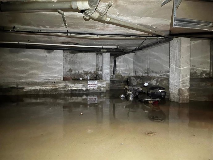 Garaje inundado en Eivissa