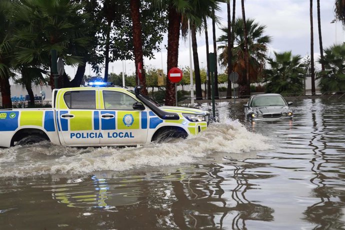 Imagen de las lluvias en Algeciras este domingo 18 de octubre.