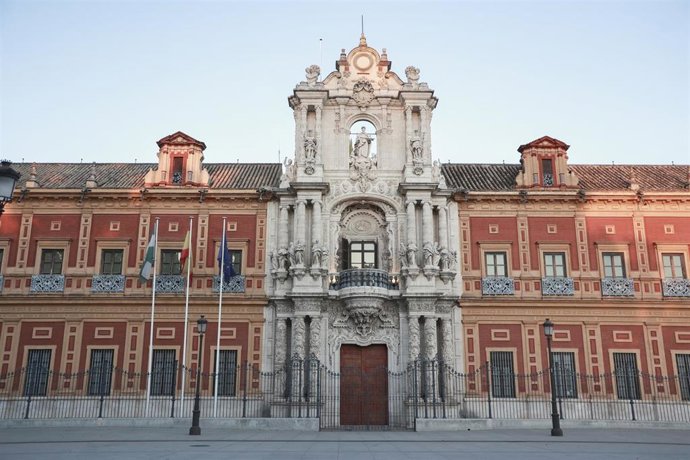 Archivo - Fachada del Palacio de San Telmo en imagen de archivo. 