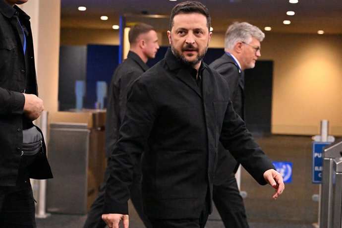 September 23, 2026, New York, New York, USA: President Volodymyr Zelenskyy of Ukraine arrives for day 2 of the opening of the 81st Session of the United Nations General Assembly at United Nations Headquarters in New York, New York, USA on Wednesday, 23 Se