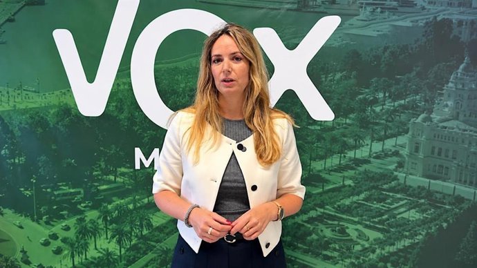 La portavoz adjunta del grupo municipal Vox Málaga, Yolanda Gómez, en  una imagen de archivo.