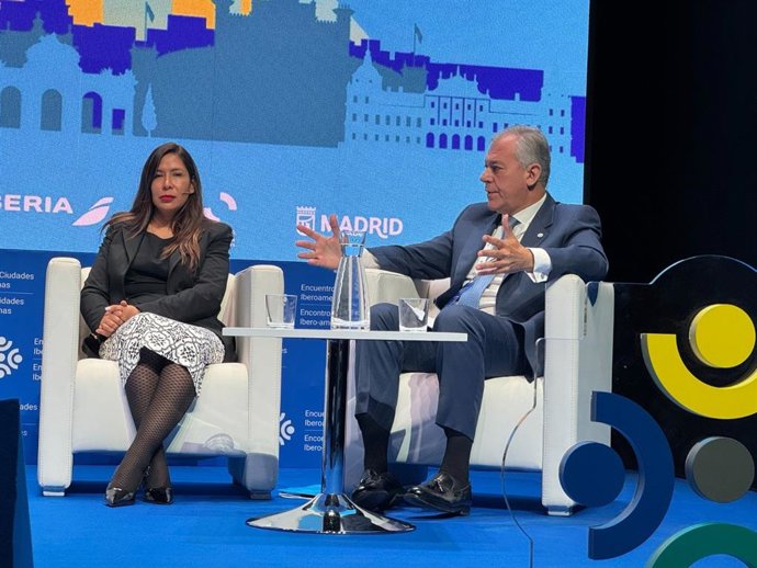 El alcalde de Sevilla, José Luis Sanz, durante el foro 'Ciudades 500+', celebrado este lunes en Madrid