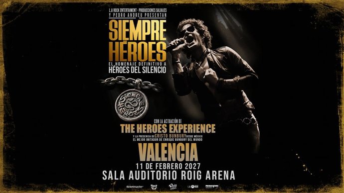 'Siempre Héroes' Arrancará Su Gira Nacional El 11 De Febrero En La Sala Auditorio Roig Arena