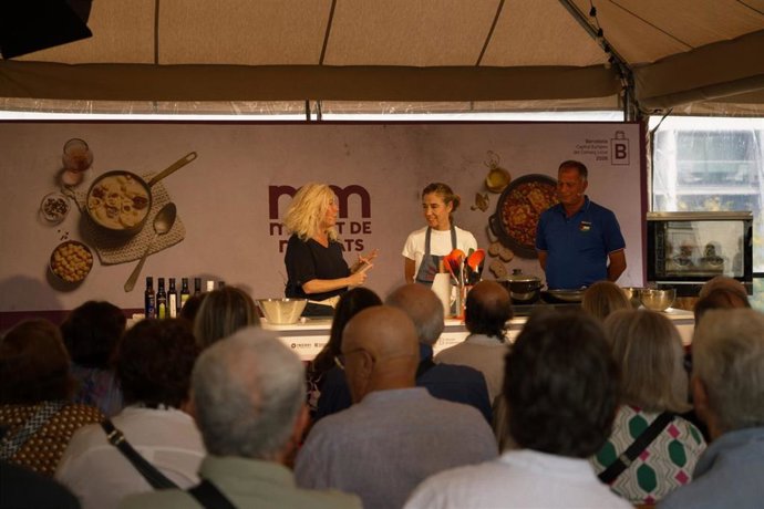 Parellada en una sesión en el Aula Gastronómnica durante la feria Mercat de Mercats de Barcelona.