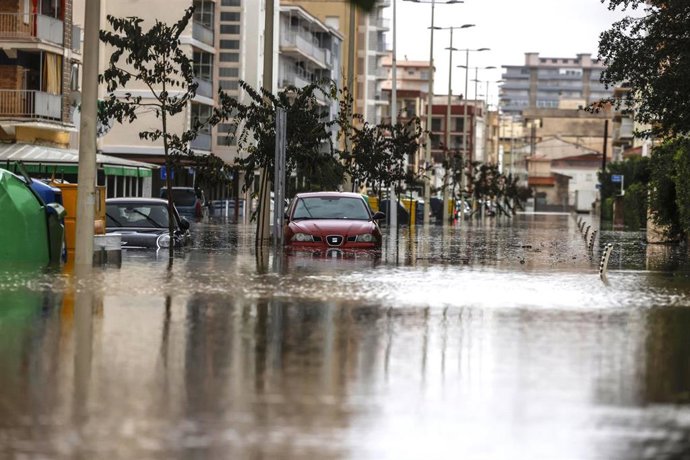 Una zona inundada, a 19 de octubre de 2026, en Guardamar de la Safor, Valencia, Comunidad Valenciana (España). 