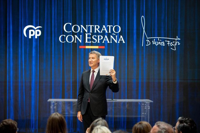 El líder del PP i candidat a la presidència del Govern central, Alberto Núñez Feijóo