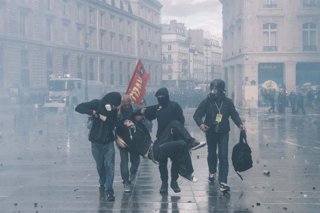 Protesta a París durant les manifestacions