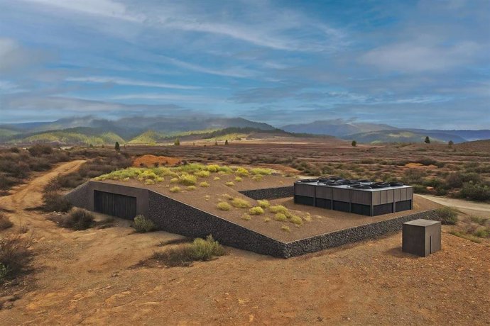 Archivo - Recreación de una planta de energía geotérmica