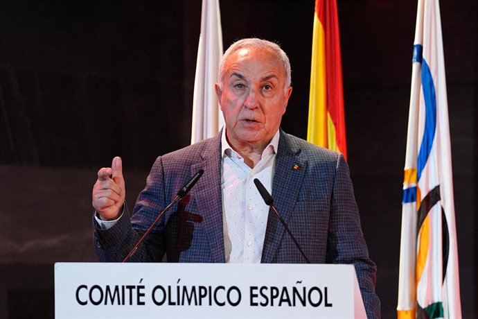 Archivo - Alejandro Blanco, President of the Spanish Olympic Committee COE attends during a tribute to the Spanish Olympic Team that competed at the 1996 Atlanta Olympic Games, at COE headquarter on June 30, 2026, in Madrid, Spain.