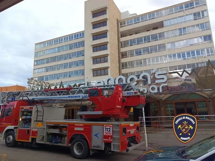 Vehículo de los Bomberos de Mallorca en Calvià.
