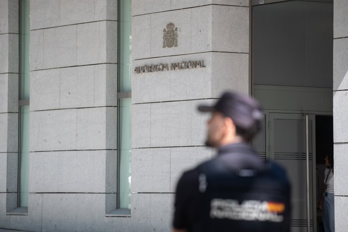 Fachada exterior de la Audiencia Nacional, en la calle Génova, a 5 de agosto de 2026, en Madrid (España).