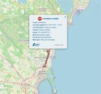 Un total de 10 carreteras de la Comunitat continúan afectadas por las lluvias