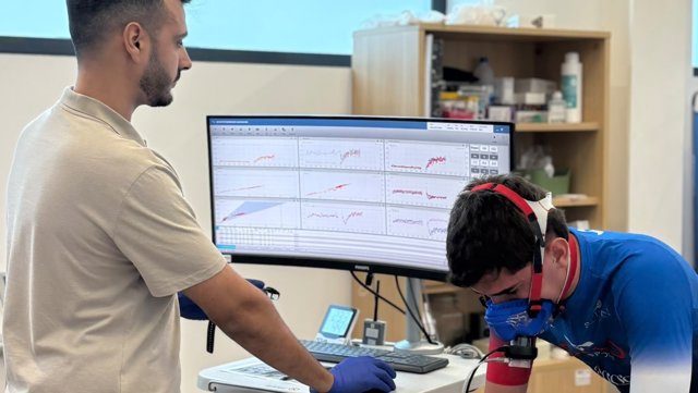 Prueba de esfuerzo realizada por los investigadores.