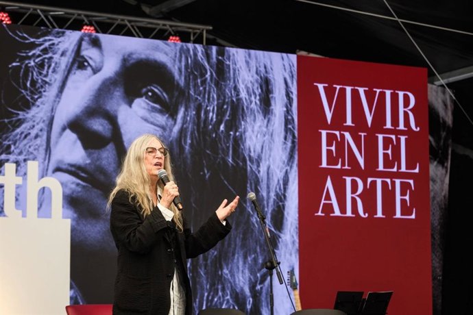 Patti Smith en un acto celebrado en la Semana de los Premios Princesa de Asturias 2026.
