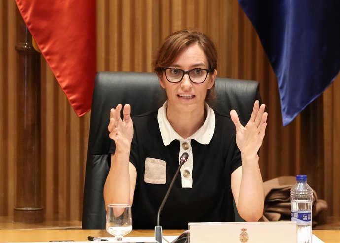 La ministra de Sanitat, Mónica García, participa en  la commemoració del Dia Nacional del Dany Cerebral Adquirit, en el Congrés dels Diputats, a 16 d'octubre del 2026, a Madrid (Espanya). 