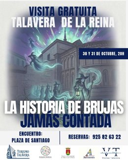 Cartel de la actividad por Halloween en Talavera de la Reina.