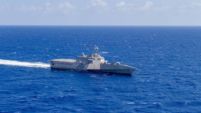 Archivo - Arquivo - Imagem de arquivo do navio de guerra norte-americano “USS Charleston”.