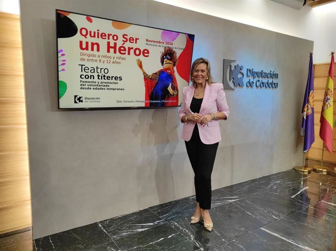 La delegada de Igualdad, Cooperación al Desarrollo, Consumo y Participación Ciudadana de la Diputación de Córdoba, Auxiliadora Moreno, en la presentación del proyecto 'Quiero ser un Héroe'.