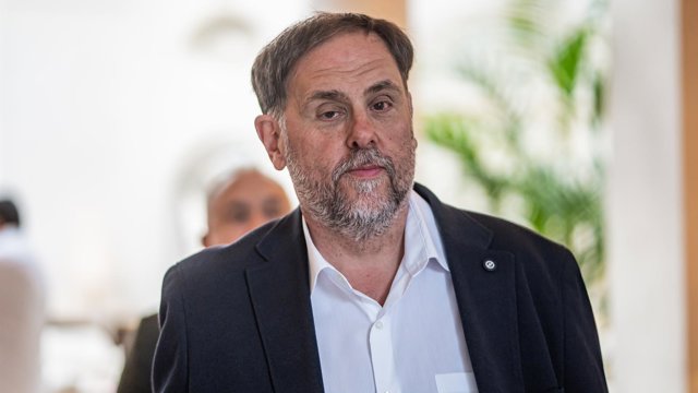 Archivo - El presidente de ERC, Oriol Junqueras, durante la celebración de un desayuno informativo en el Hotel Mandarin Oriental Ritz, a 17 de julio de 2026, en Madrid (España).
