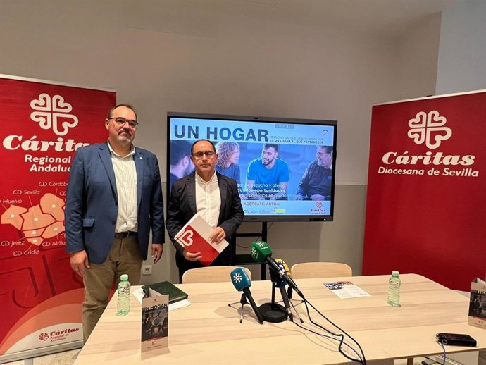 Cáritas Regional de Andalucía y Cáritas Diocesana de Sevilla en la presentación de sus datos de atención de 2025 con motivo del Día de las Personas Sin Hogar.