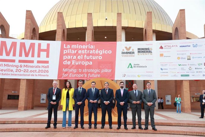 Apertura del Salón de la Minería de Sevilla ‘Mining and Minerals Hall 2026’. A 20 de octubre de 2026 en Sevilla (Andalucía, España).