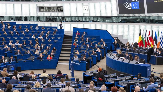 Pleno del Parlamento Europeo en Estrasburgo (Francia)