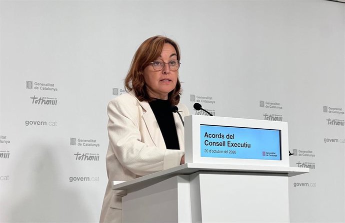 La consellera de Territorio, Vivienda y Transición Ecológica y portavoz de la Generalitat, Sílvia Paneque, en rueda de prensa tras el Consell Executiu