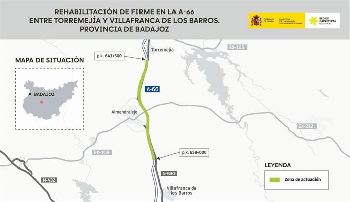 Obras de rehabilitación en la A-66