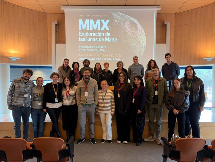 Acto de presentación de la misión Martian Moons eXploration (MMX)  celebrado en el Centro de Astrobiología. La UVa participa en la iniciativa.