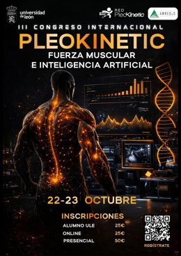 Cartel del III Congreso Internacional 'Pleokinetic' que acogerá la ULE desde este miércoles.