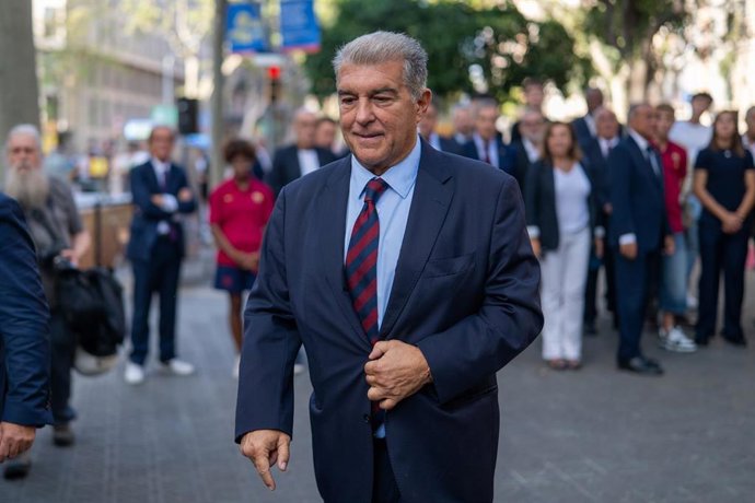 Archivo - El presidente del FC Barcelona, Joan Laporta