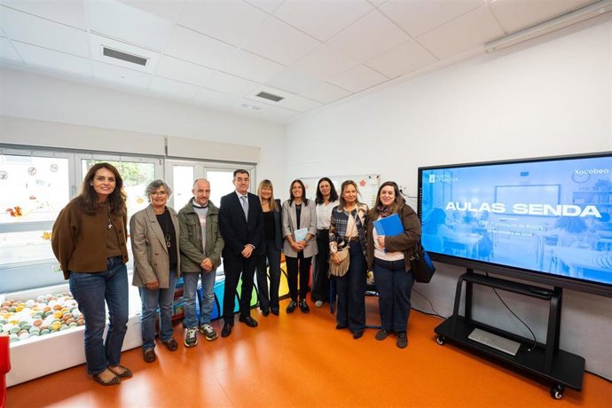 Presentación del proyecto de Aulas Senda, en el Colegio de Roxos