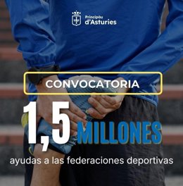 Asturias destina 1,5 millones a financiar los programas de 42 federaciones deportivas