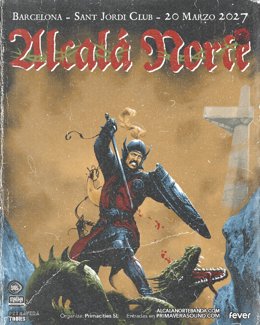 Cartel del concierto de Alcalá Norte en Barcelona.