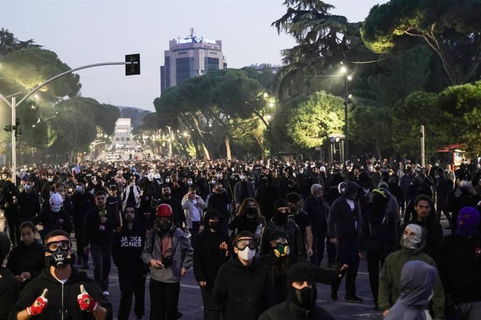 Manifestaciones antigubernamentales en Albania. 