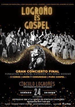 El Coro Soulrise Gospel reunirá 40 voces en una jornada de formación y un concierto único en el Círculo Logroñés